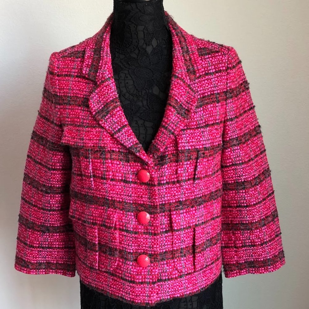 Kate Spade - Pink Tweed Blazer - Size 8 - EUC